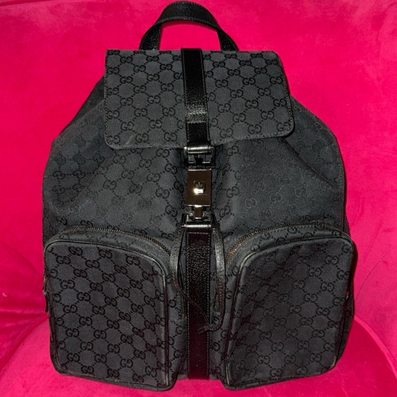 Gucci Handbags - Gucci signature GG large Jackie backpack rucksack travel bag school bag